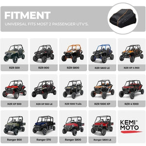 UTV Cover with Rlective Strip Fit Polaris RZR by Kemimoto B0111-00801BK Storage Cover B0111-00801BK Kemimoto