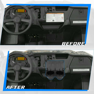 UTV Cup Holder with Switch Panel Fit Pioneer 1000/1000-5 by Kemimoto B0113-09501BK Drink Holder B0113-09501BK Kemimoto