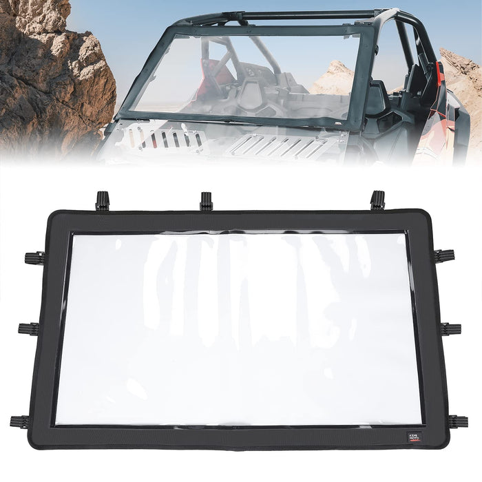 UTV Front Half Windshield PVC for Polaris RZR by Kemimoto