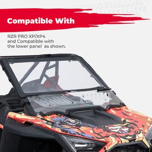 UTV Front Half Windshield PVC for Polaris RZR by Kemimoto B0110-11601CL Half Windshield B0110-11601CL Kemimoto