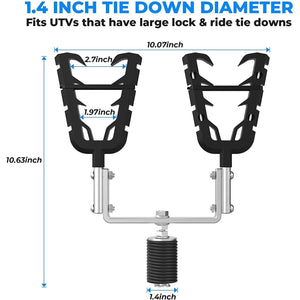 UTV Gun Mount, Tool Rack Fit Polaris Ranger & General by Kemimoto B0116-00401BK Gun Mount B0116-00401BK Kemimoto