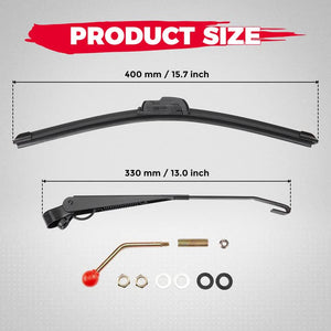 UTV Hand Operated Manual Windshield Wiper Kit by Kemimoto FTVWW001 Windshield Wipers FTVWW001 Kemimoto