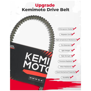 UTV Heavy Drive Belt for Polaris Ranger 500 800/RZR 800 by Kemimoto B0901-01202BK Drive Belt Severe Duty B0901-01202BK Kemimoto