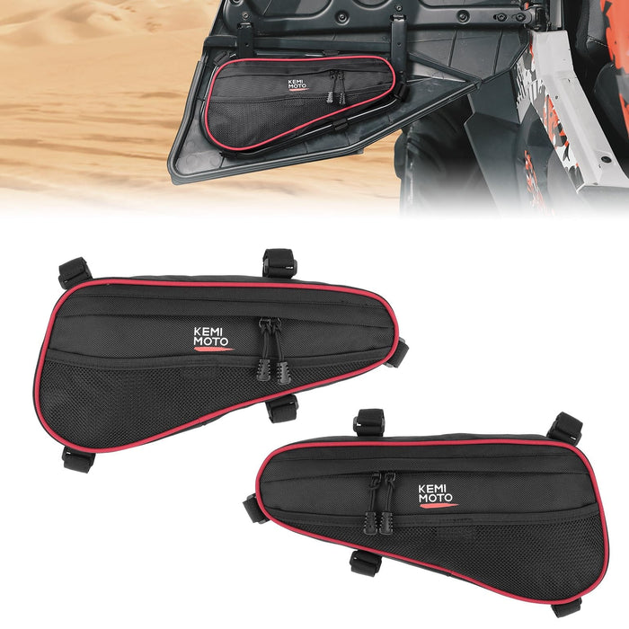 UTV Rear Lower Door Bags with Multiple Pockets for Polaris RZR 2014+ by Kemimoto