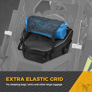 UTV Rear Storage Bag with Fixed Strap for Poalris RZR XP 1000/Turbo by Kemimoto B0113-10201BK Storage Bag B0113-10201BK Kemimoto