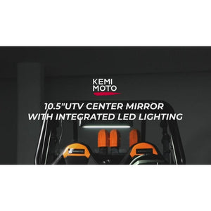 UTV Rear View Center Mirror Interior Light Fit 1.6"-2" Mount by Kemimoto B0106-14601BK Rear View Mirror LED B0106-14601BK Kemimoto