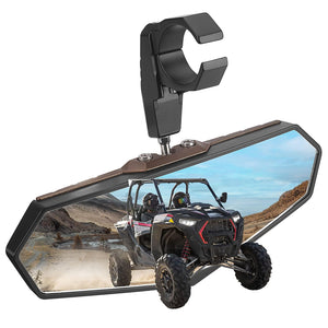 UTV Rear View Mirror for 1.6"-2" Roll Bar Cages by Kemimoto B0106-13401BK Rear View Mirror B0106-13401BK Kemimoto