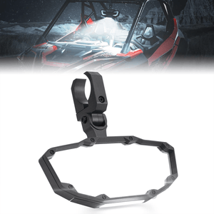 UTV Rear View Mirror with Light Fit 1.5" -2" Roll Bar For Polaris/Kawasaki/Can Am by Kemimoto B0106-08902BK Side View Mirror LED B0106-08902BK Kemimoto