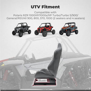 UTV Seat Lowering Base Accessories for Polaris RZR/ General by Kemimoto B0109-02001BK Seat Accessory B0109-02001BK Kemimoto