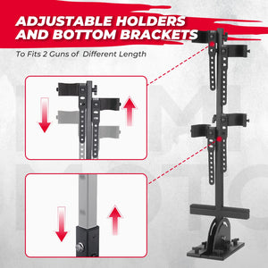 UTV Shotgun Holder, Floor Vertical Mount Holder by Kemimoto B0111-01902BK Gun Mount B0111-01902BK Kemimoto