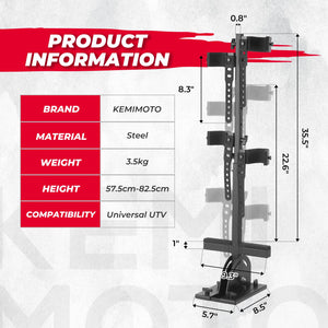 UTV Shotgun Holder, Floor Vertical Mount Holder by Kemimoto B0111-01902BK Gun Mount B0111-01902BK Kemimoto