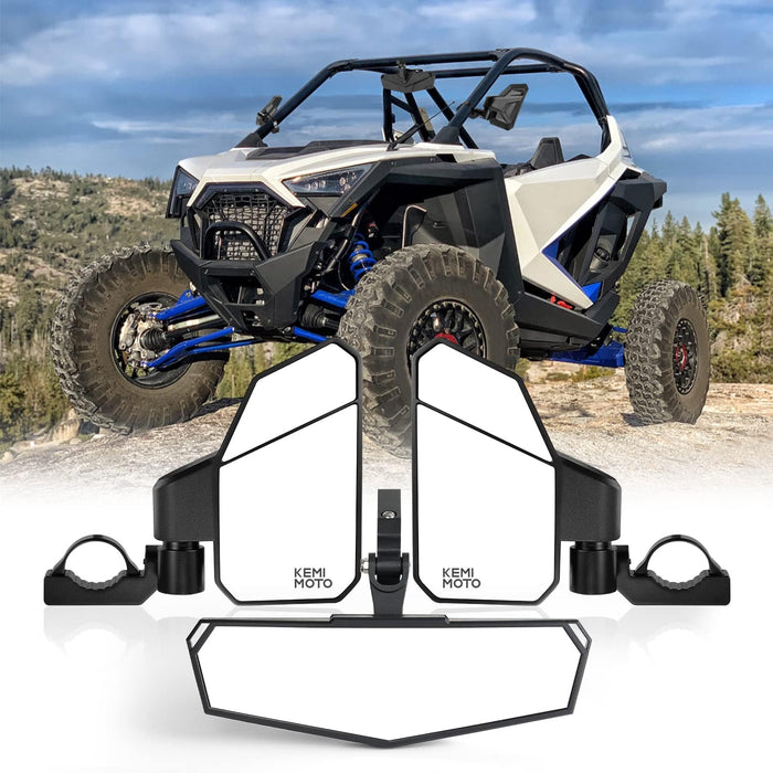 UTV Side Mirrors and Center Mirror for 1.6"-2" Roll Bar by Kemimoto