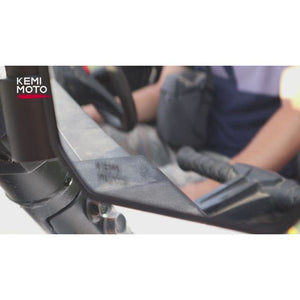 UTV Side Mirrors Fit with Windshield for 1.6"-2" Roll Bar by Kemimoto B0106-03502BK Side View Mirror B0106-03502BK Kemimoto