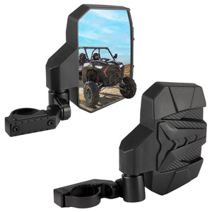 UTV Side Mirrors for 1.6" - 2" Roll Bar Cage by Kemimoto B0106-13201BK Side View Mirror B0106-13201BK Kemimoto