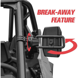 UTV Side View Mirrors 1.75" - 2.0" Roll Bar by Kemimoto B0106-05101BK Side View Mirror B0106-05101BK Kemimoto