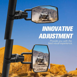 UTV Side View Mirrors 1.75" - 2.0" Roll Bar by Kemimoto B0106-05101BK Side View Mirror B0106-05101BK Kemimoto