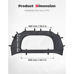 UTV Soft Rear Windshield for RZR PRO XP /Turbo R by Kemimoto B0110-12901BK Rear Windshield B0110-12901BK Kemimoto