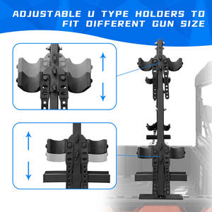UTV Sporting Clays Shotgun Holders for Polaris Ranger General Pioneer Golf Cart by Kemimoto B0116-00501BK Gun Mount B0116-00501BK Kemimoto