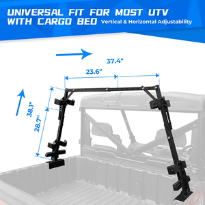 UTV Sporting Clays Shotgun Holders for Polaris Ranger General Pioneer Golf Cart by Kemimoto B0116-00501BK Gun Mount B0116-00501BK Kemimoto