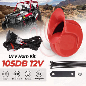 UTV Universal Horn Kit with Rocker Switch 12V by Kemimoto B0117-00202BK Electric Horn B0117-00202BK Kemimoto