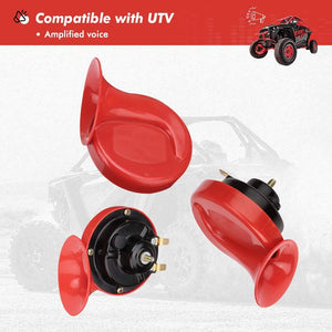 UTV Universal Horn Kit with Rocker Switch 12V by Kemimoto B0117-00202BK Electric Horn B0117-00202BK Kemimoto