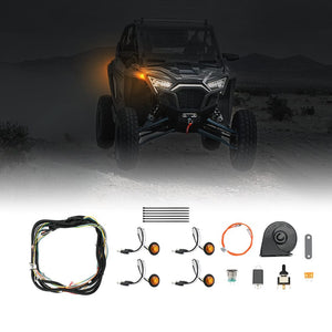 UTV Universal Turn Signal Kit by Kemimoto B0401-00901BK Turn Signal Kit B0401-00901BK Kemimoto