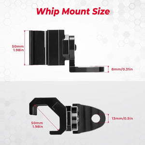 UTV Whip Light Flag Mount for Pro-fit Cage by Kemimoto B0111-10601BK Flag Mount / Whip Mount B0111-10601BK Kemimoto