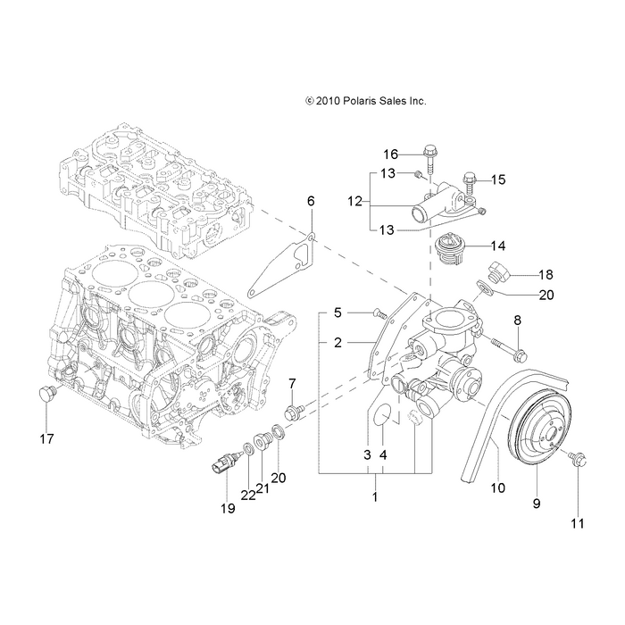 V-Pulley,Water Pump by Polaris