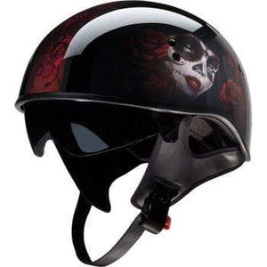 Vagrant Helmet by Z1R 0103-1313 Half Helmet 01031313 Parts Unlimited Drop Ship XS / Red Catrina