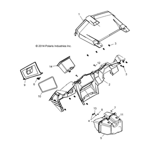 Warn Decal Assembly Lower Ip Gloss B by Polaris 2635657-070 OEM Hardware P2635657-070 Off Road Express Drop Ship