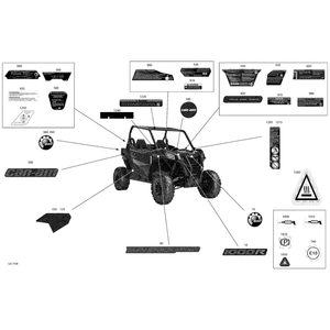 Warning Decal Death And Injuries by Can-Am 704907309 OEM Hardware 704907309 Off Road Express