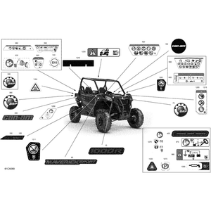 Warning Decal, Death And Injuries by Can-Am 704907646 OEM Hardware 704907646 Off Road Express Peach St