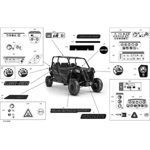 Warning Decal Death And Injuries by Can-Am 704907647 OEM Hardware 704907647 Off Road Express Peach St