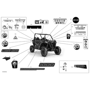 Warning Decal Luggage Rack by Can-Am 704907687 OEM Hardware 704907687 Off Road Express Peach St