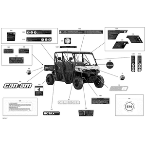 Warning Decal Operating Guide by Can-Am 704907239 OEM Hardware 704907239 Off Road Express