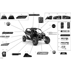 Warning Decal Shift Lever by Can-Am 704907122 OEM Hardware 704907122 Off Road Express Peach St