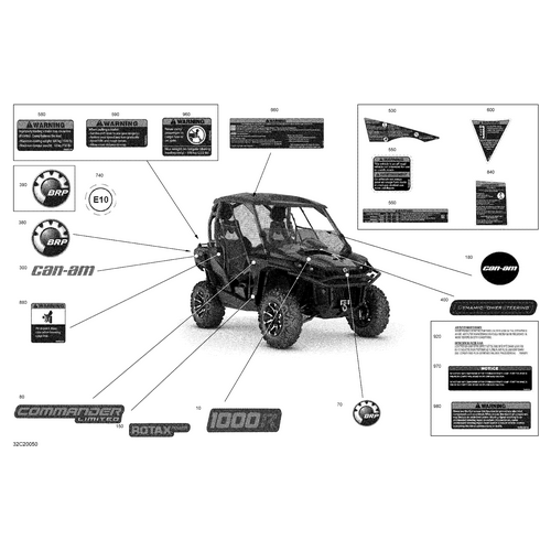 Warning Decal Tire Pressure by Can-Am