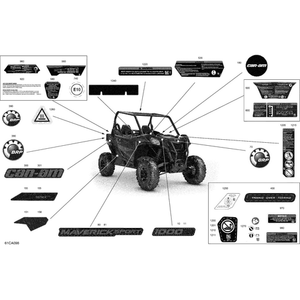 Warning Label Ground And DPS by Can-Am 704906951 OEM Hardware 704906951 Off Road Express Peach St