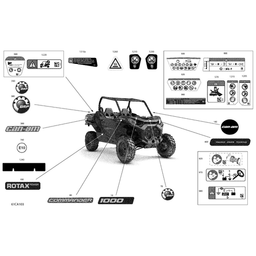 Warning Label Ground And DPS by Can-Am