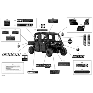 Warning Label Operating Guide by Can-Am 704907241 OEM Hardware 704907241 Off Road Express