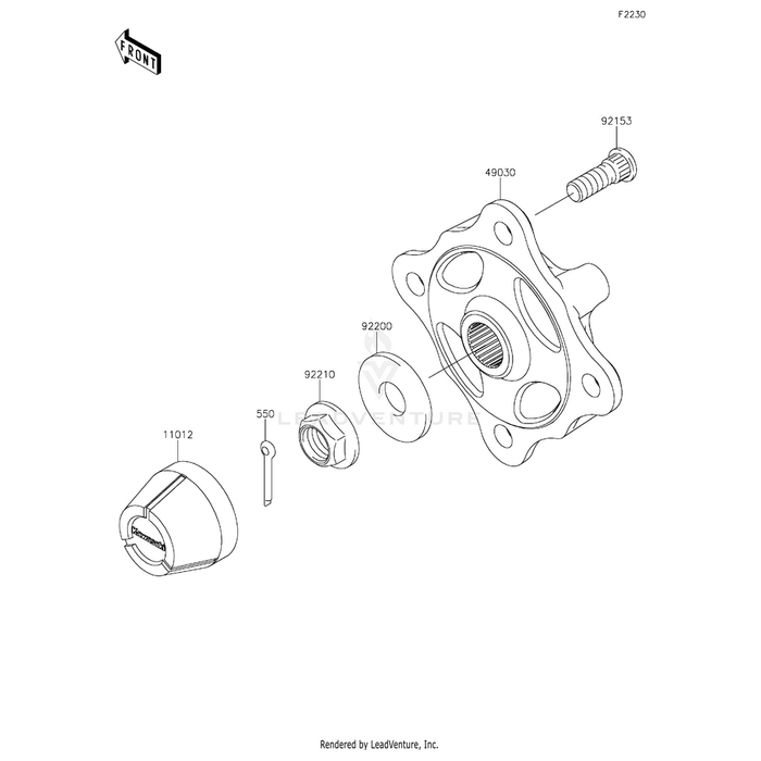 Washer,20.3X52.0X4.5 by Kawasaki