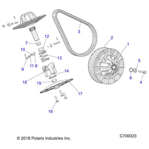 Washer-8.4X16X1.6Zy3 Hard by Polaris 7557065 OEM Hardware P7557065 Off Road Express