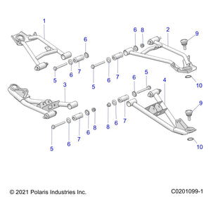 Washer-Cap,Susp,Id 28.8 by Polaris 7558740 OEM Hardware P7558740 Off Road Express