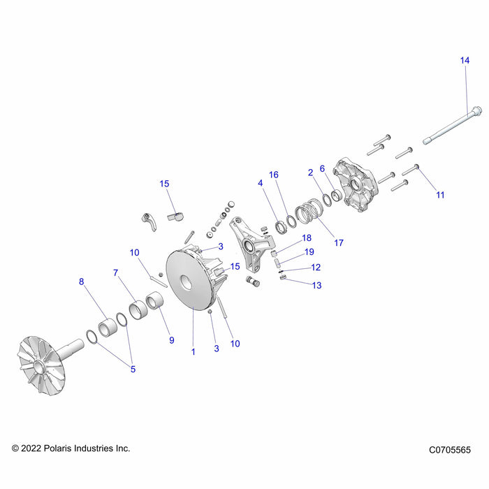 Washer, Clutch Spider Roller by Polaris