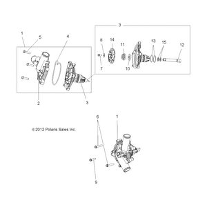 Water Pump Assembly by Polaris 1204476 OEM Hardware P1204476 Off Road Express