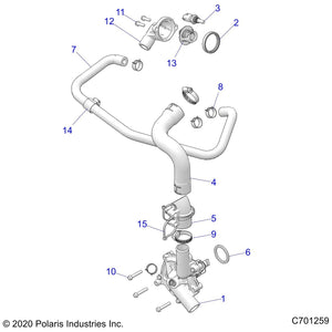 Water Pump Assembly by Polaris 3023086 OEM Hardware P3023086 Off Road Express