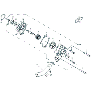 Water Pump by CF Moto 060C-081000 OEM Hardware 060C-081000 Northstar Polaris