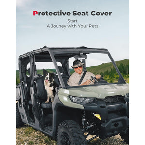 Waterproof Repellent UTV Seat Cover for Can-Am Defender Max by Kemimoto B0109-02901BK Seat Cover B0109-02901BK Kemimoto