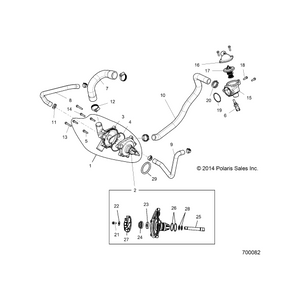 Waterpump Assembly by Polaris 1204735 OEM Hardware P1204735 Off Road Express