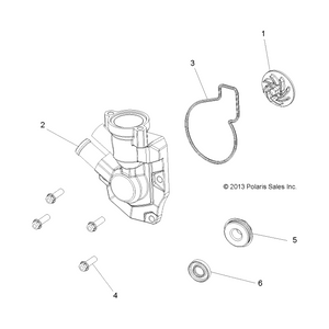 Waterpump Gasket, 325 by Polaris 5414310 OEM Hardware P5414310 Off Road Express